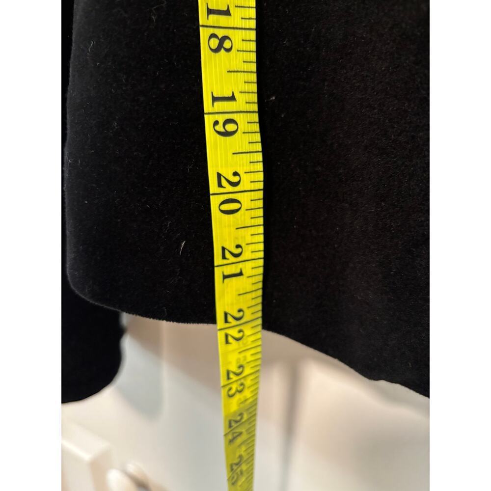 Zara Woman Black Velvet Button Jacket Medium - Picture 6 of 8